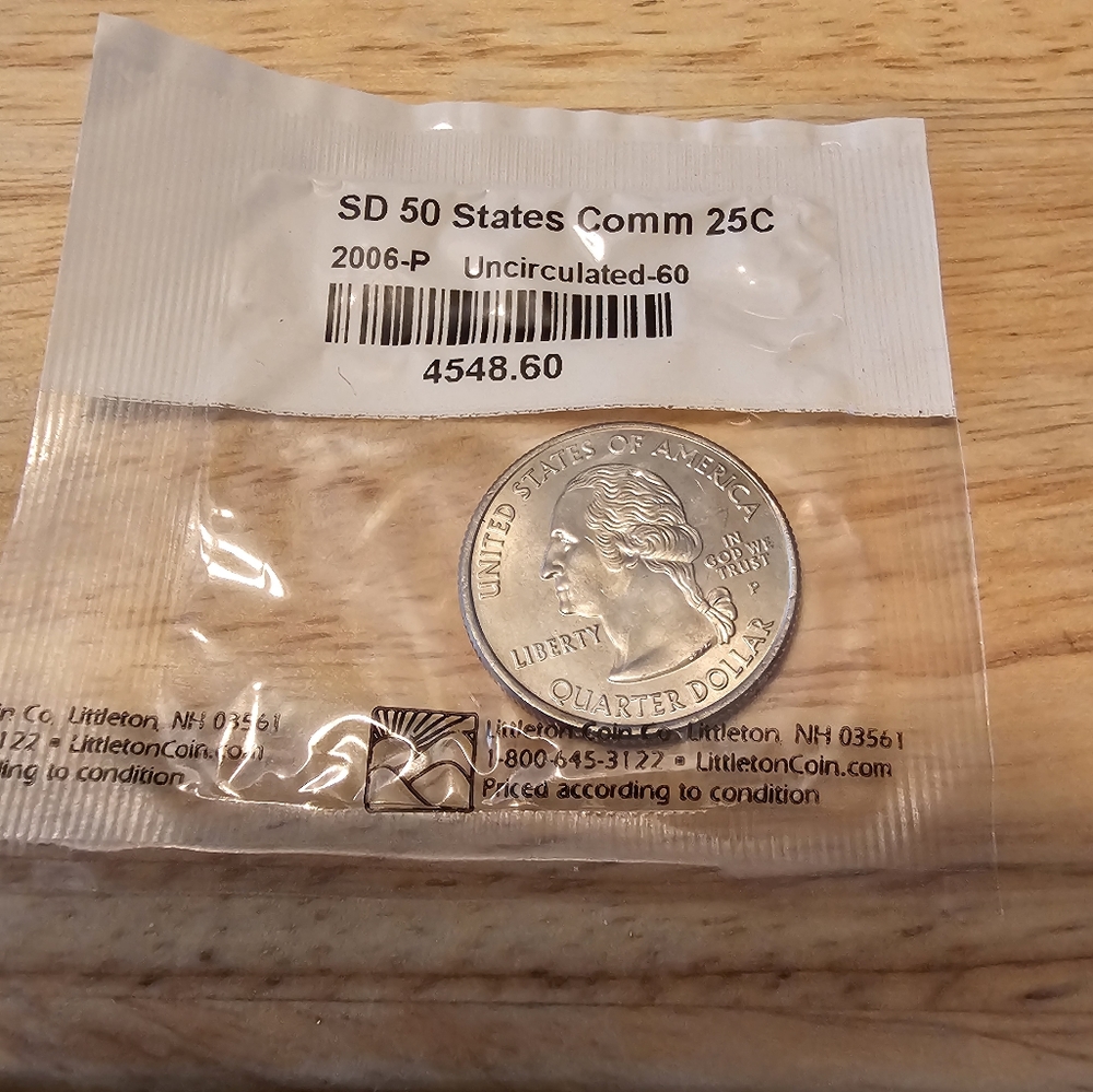 UNC US Mint 2006-P SOUTH DAKOTA State Quarter